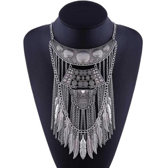 Exaggerated Vintage Maxi Choker Statement Collar Necklace Pendants - Picture 2 of 7